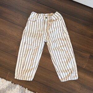 Rylee + Cru Striped Kids barrel leg jeans